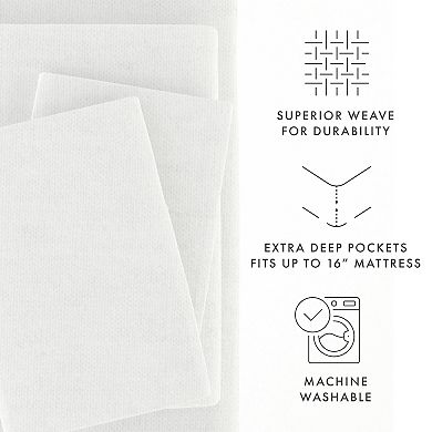 Urban Loft's Cotton Solid Deep Pocket Flannel Sheet Set - Easy Care, Wrinkle Resistant