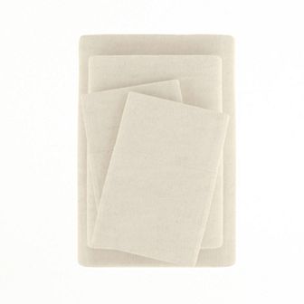 Urban Loft's Cotton Solid Deep Pocket Flannel Sheet Set - Easy Care, Wrinkle Resistant