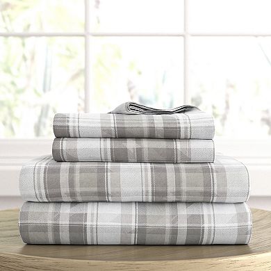 Urban Loft's Organic Cotton Deep Pocket Flannel Sheet Set - Easy Care, Wrinkle Resistant