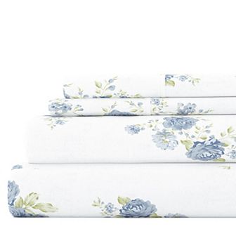 Urban Loft's Organic Cotton Deep Pocket Flannel Sheet Set - Easy Care, Wrinkle Resistant