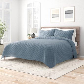 Lightweight & Breatheable 3 pc Solid Stitch Quilt Set - Urban Loft