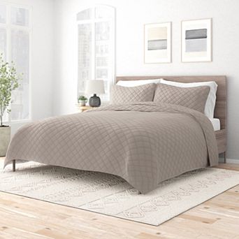 Lightweight & Breatheable 3 pc Solid Stitch Quilt Set - Urban Loft
