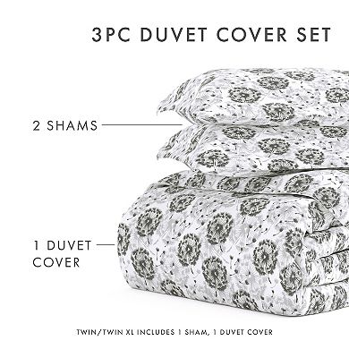Urban Loft's 3pc Garden Farmhouse Patterns Duvet Cover Bed Set With Shams