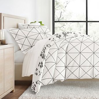 Urban Loft's 3 pc Garden Farmhouse Patterns Duvet Cover Bed Set With Shams