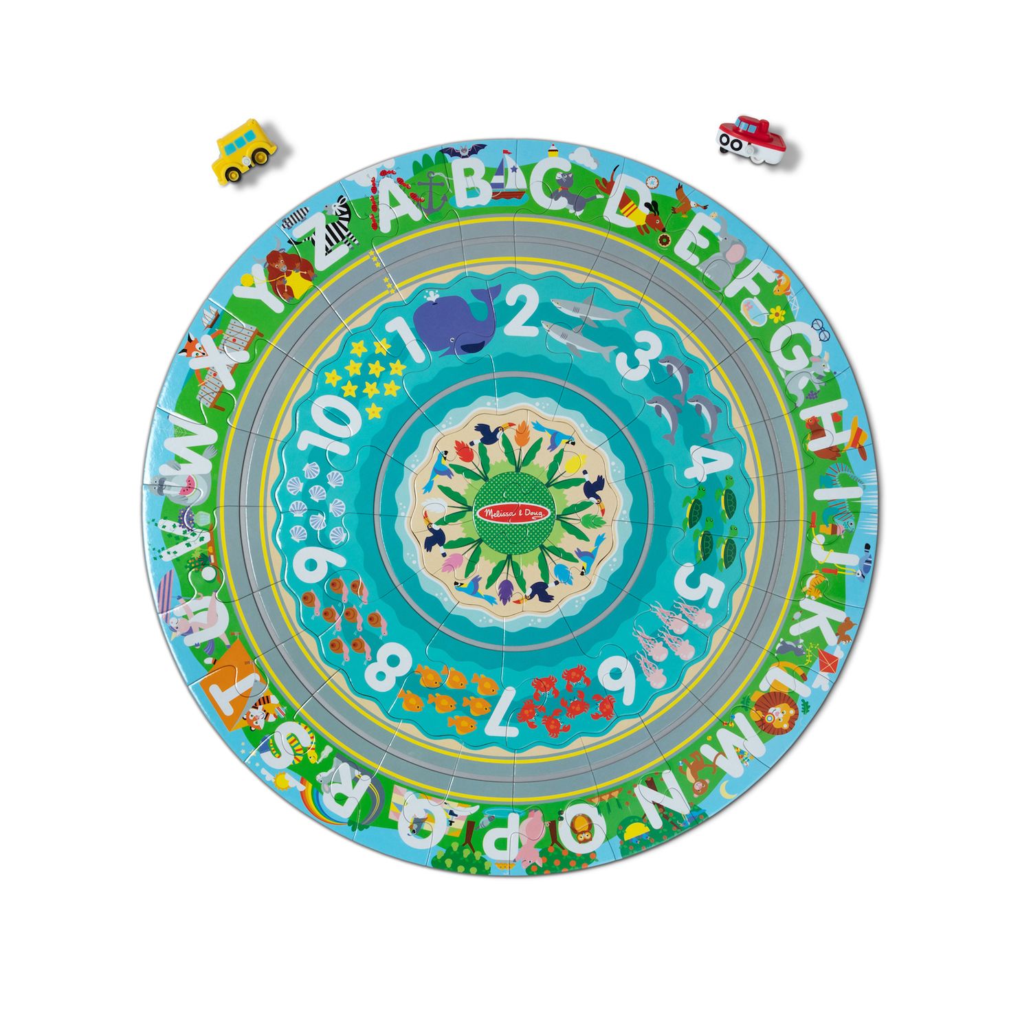 Melissa & Doug Round the Shore Tracks Cardboard Jigsaw Floor