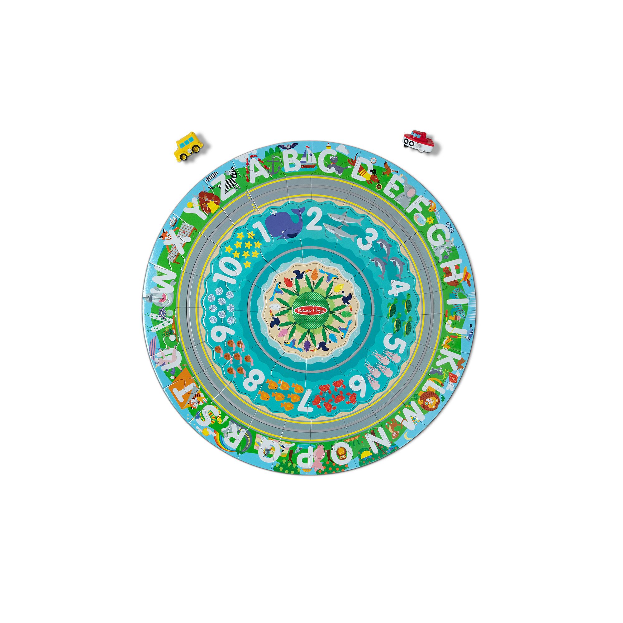 Melissa & Doug Round the Shore Tracks Cardboard Jigsaw Floor Puzzle and Win