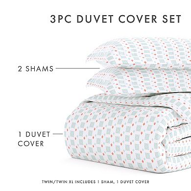 Urban Loft's 3pc Classic Essential Patterns Duvet Cover Bed Set With Shams