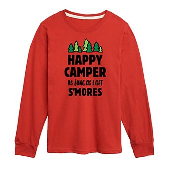 Boys 8-20 Happy Camper S'mores Long Sleeve Graphic Tee