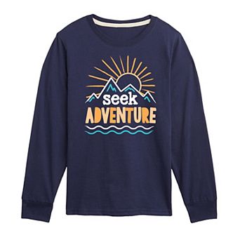Boys 8-20 Seek Adventure Long Sleeve Graphic Tee