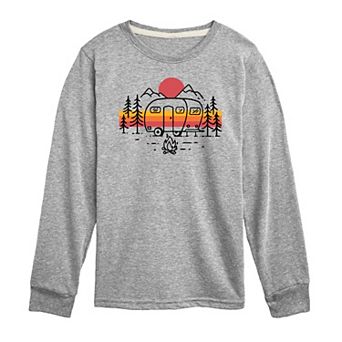 Boys 8-20 Camper Line Art Long Sleeve Graphic Tee