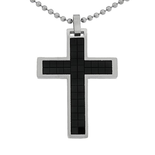 Lynx stainless sale steel cross pendant