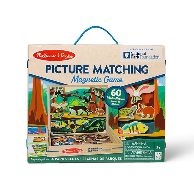 Melissa & Doug Jogo De Imagem Magnética De Madeira Com 119 Ímãs E Cartões De Cen