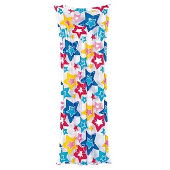 6' Blue and Yellow Stars Inflatable Swimming Pool Float