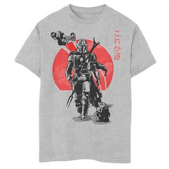 Boys 8-20 Husky Star Wars The Mandalorian The Child Red Sun Ink Portrait Graphic Tee
