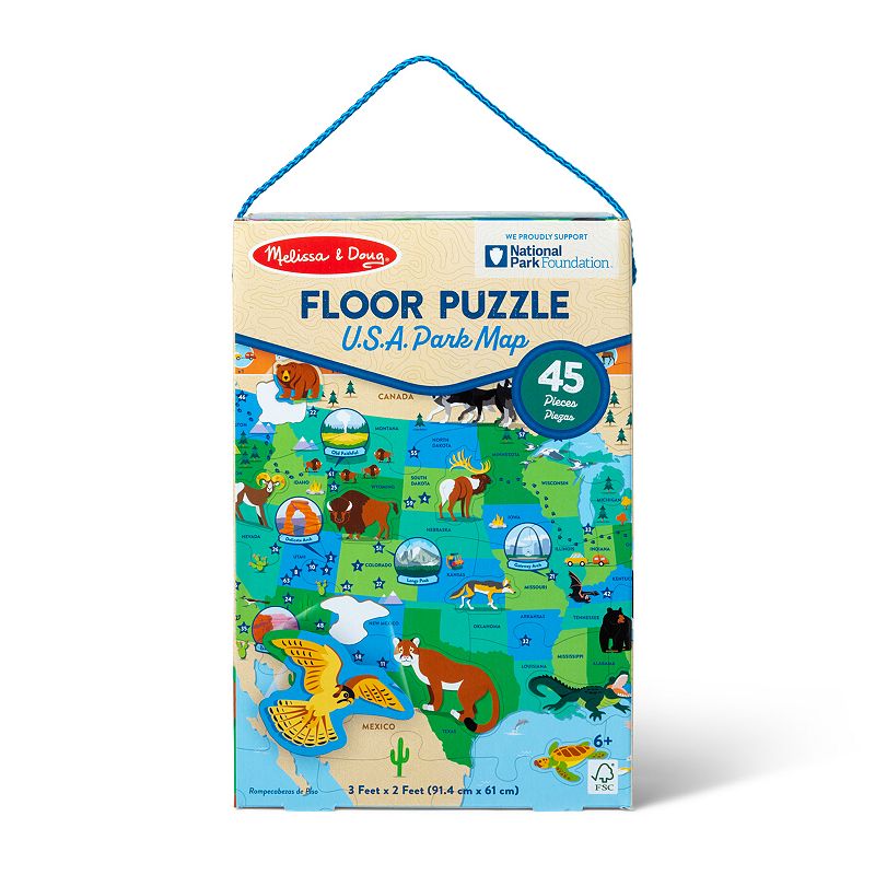 UPC 000772309141 product image for Melissa & Doug National Parks U.S.A. Map Floor Puzzle, Multi | upcitemdb.com