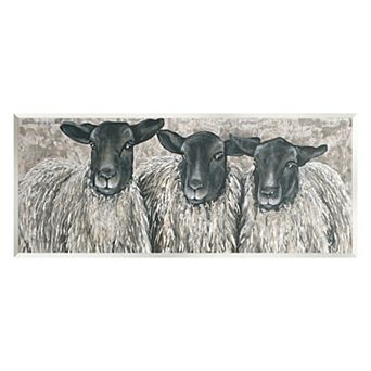 Stupell Home Decor Three Sheep Trio Portrait Wall Plaque