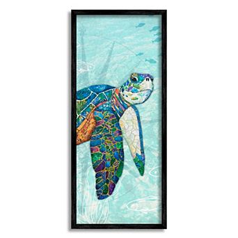 Stupell Home Decor Sea Turtle Underwater Framed Wall Art