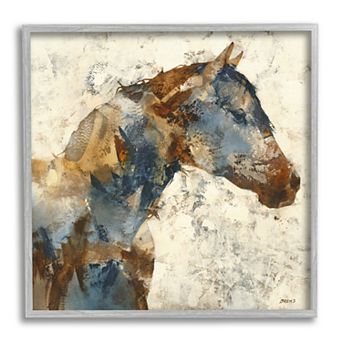 Stupell Home Decor Abstract Horse Framed Wall Art - Gray Frame