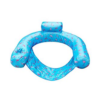 32" Flamingo Fabric Covered Floating U-Seat Pool Chair Float
