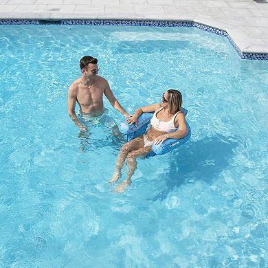 32" Flamingo Fabric Covered Floating U-Seat Pool Chair Float