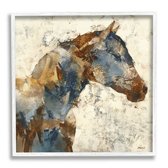 Stupell Home Decor Abstract Horse Framed Wall Art - White Frame
