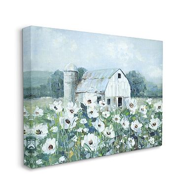 Stupell Home Decor Rural Anemone Meadow Barn Canvas Wall Art