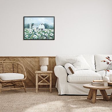 Stupell Home Decor Rural Anemone Meadow Barn Framed Wall Art