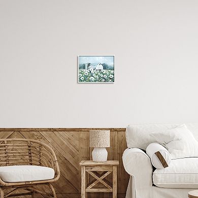 Stupell Home Decor Rural Anemone Meadow Barn Framed Wall Art