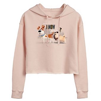 Juniors' Secret Life Of Pets I Know Cropped Graphic Hoodie