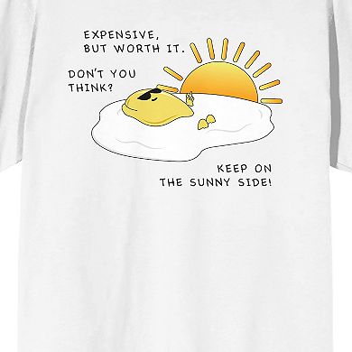 Men's Eggspensive Eggs Sunny Side Graphic Tee