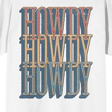 Men's Multicolor Howdy Howdy Howdy Graphic Tee