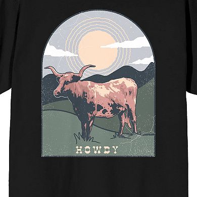 Men's Cow Western Howdy Graphic Tee