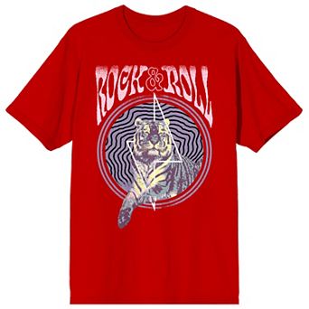 Men's Vintage-Style Rock & Roll Graphic Tee