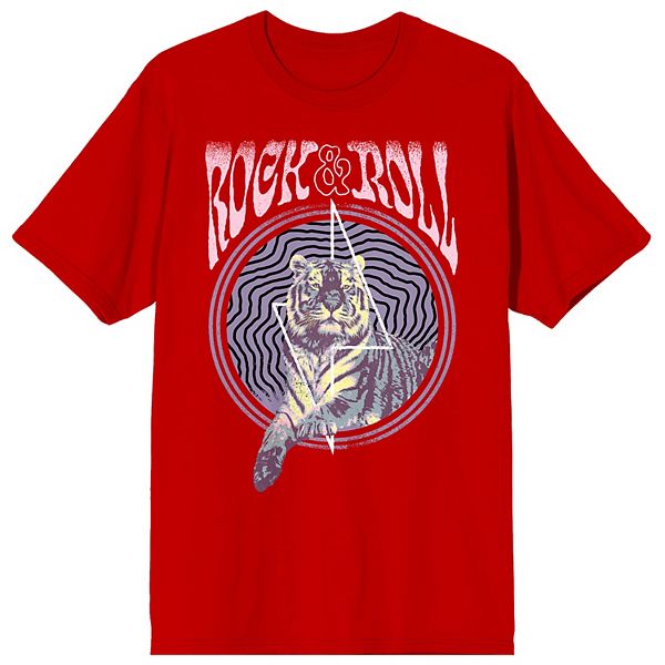 ROCK & ROLL Graphic Cuffed Short Sleeve Tee main image 0