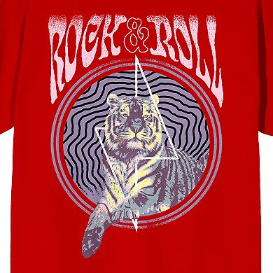 ROCK & ROLL Graphic Cuffed Short Sleeve Tee