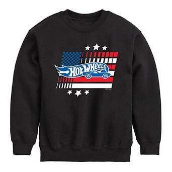 Boys 8-20 Hot Wheels Logo Flag Sweatshirt