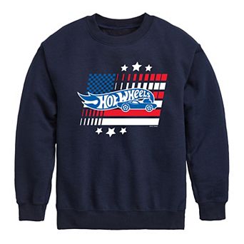Boys 8-20 Hot Wheels Logo Flag Sweatshirt