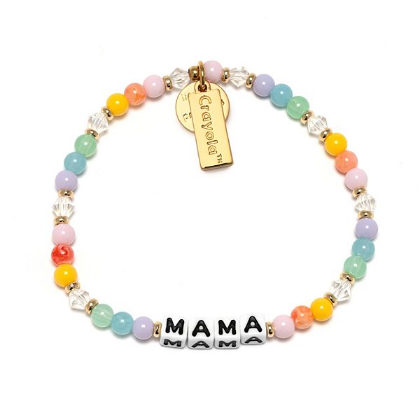 Crayola® x The Little Words Project "Mama" Beaded Stretch Bracelet - Light Rainbow (S/M)