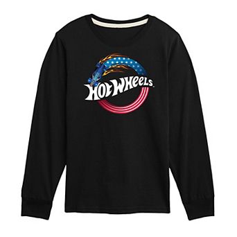 Boys 8-20 Hot Wheels Flag Circle Long Sleeve Tee