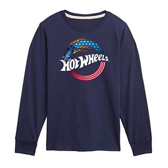 Boys 8-20 Hot Wheels Flag Circle Long Sleeve Tee
