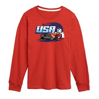 Boys 8-20 Hot Wheels USA Long Sleeve Tee