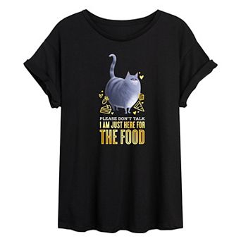 Juniors' Secret Life Pets Talk Oversized Graphic Tee