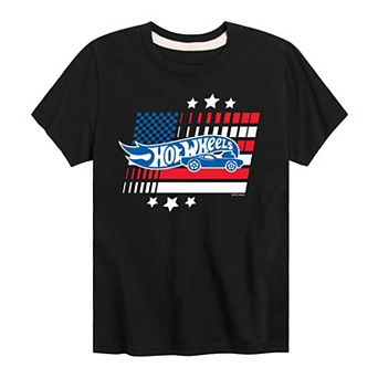 Boys 8-20 Hot Wheels Logo Flag Tee