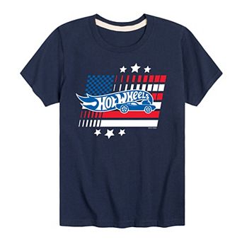Boys 8-20 Hot Wheels Logo Flag Tee