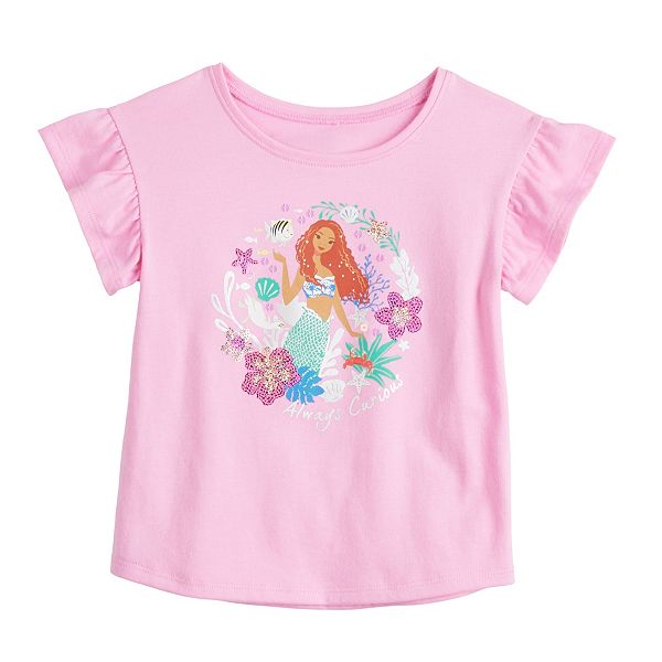 Disney's The Little Mermaid Toddler Girl Flutter Graphic Tee by Jumping ...