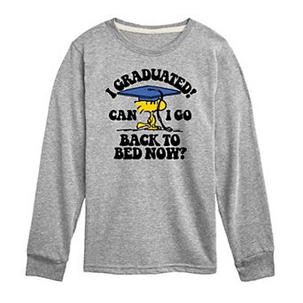 Boys 8-20 Peanuts Woodstock I Graduated! Back To Bed Graphic Tee