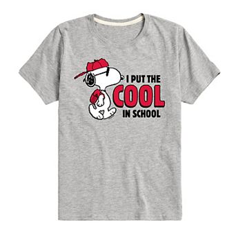 Boys 8-20 Peanuts Snoopy I Put The Cool In School Graphic Tee