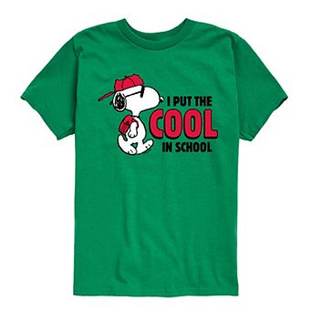 Boys 8-20 Peanuts Snoopy I Put The Cool In School Graphic Tee