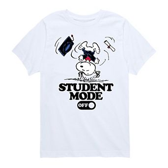 Boys 8-20 Peanuts Snoopy Student Mode Off Graphic Tee
