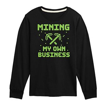 Boys 8-20 Mining My Own Business Long Sleeve Graphic Tee